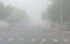 Sương mù bất ngờ xuất hiện dày đặc nội ô TP Bạc Liêu gây cản trở tầm nhìn