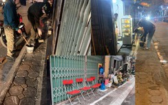 Thâu đêm xóa vạch sơn kỳ lạ ở vỉa hè sau phản ánh của Báo Giao thông