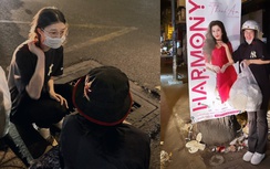 Á hậu Phương Nhi chạy xe máy đi phát quà từ thiện trong đêm