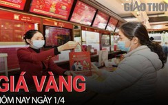 Giá vàng hôm nay 1/4: Đồng loạt giảm