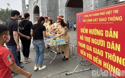 100% lực lượng CSGT TP Việt Trì ứng trực hỗ trợ người dân về giỗ Tổ