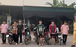 Đua xe trên đường gom cao tốc, nhóm quái xế người dân tộc bị CSGT chặn bắt