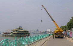 Cận cảnh cưỡng chế, di dời bến du thuyền cũ nát ở hồ Tây
