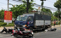 Đã xác định nguyên nhân xe tải tông 6 xe máy dừng đèn đỏ, 3 người bị thương