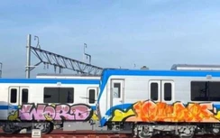 Có hai lớp bảo vệ, tàu metro TP.HCM vẫn bị vẽ bậy