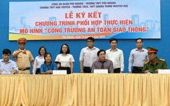 Công an và trường học ký kết mô hình Cổng trường an toàn giao thông