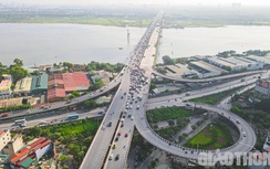 Ngắm cầu Vĩnh Tuy 2 vừa hợp long