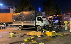 Xe tải tông nhiều xe máy đang dừng đèn đỏ, một người tử vong tại chỗ