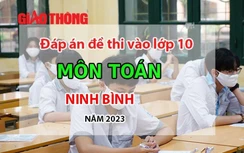 Đáp án đề thi môn Toán tuyển sinh lớp 10 tỉnh Ninh Bình năm 2023