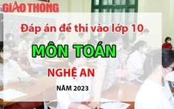 Đáp án đề thi tuyển sinh lớp 10 môn Toán Nghệ An năm 2023