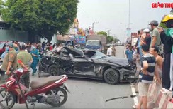 Tạm giữ tài xế ô tô tông hàng loạt xe máy ở Bình Dương