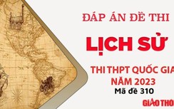 Gợi ý đáp án môn Lịch Sử mã đề 310 tốt nghiệp THPT Quốc Gia 2023