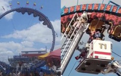 Tàu lượn gặp sự cố, nhiều hành khách bị treo ngược trên không suốt 3 giờ