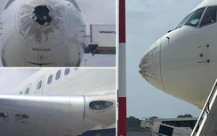 Máy bay bị thủng mũi vì mưa đá, phải hạ cánh khẩn