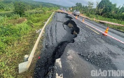 Đắk Lắk: Khẩn trương khắc phục sạt lở mặt đường tuyến tránh Ea H'leo