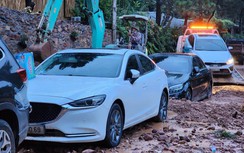 Hoàn tất giải cứu các ô tô mắc kẹt trong vụ sạt lở đất ở Sóc Sơn
