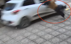 Ô tô lao lên vỉa hè, tông cô gái rồi rời khỏi hiện trường