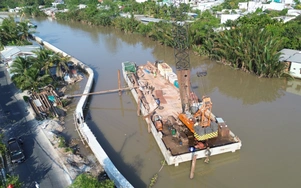 Toàn cảnh công trường đường, bờ kè ven sông 2.000 tỷ đồng ở Đồng Tháp