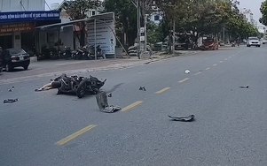 Không giảm tốc khi vào giao lộ, xe máy đâm trực diện ô tô