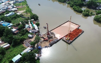 Cầu Văn Thánh ở cửa ngõ TP Phan Thiết thi công ì ạch vì vướng mặt bằng