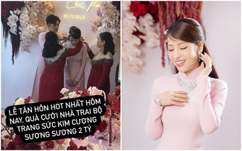 Cô dâu Đồng Tháp được mẹ chồng tặng quà tiền tỷ, dùng hơn 1.000 viên kim cương