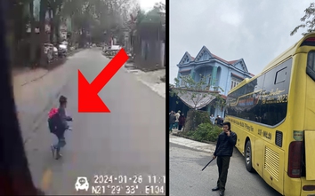 Khoảnh khắc tài xế xe khách đánh lái cứu cháu bé qua đường khiến dân mạng trầm trồ