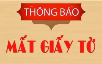 Thông báo rơi giấy tờ