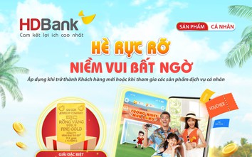 Khách hàng rộn ràng “may túi ba gang” đến HDBank nhận vàng SJC