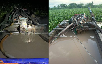 Thấy công an, "cát tặc" nhảy xuống sông Tiền bỏ trốn