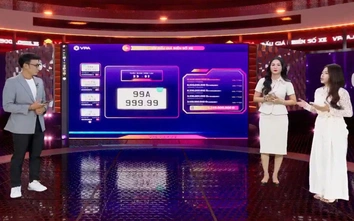 Biển số ô tô "ngũ quý" 99A - 999.99 trúng đấu giá hơn 27,8 tỷ đồng