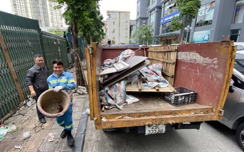 Hà Nội: Phường Vĩnh Tuy ra quân dẹp chợ tạm, chợ cóc