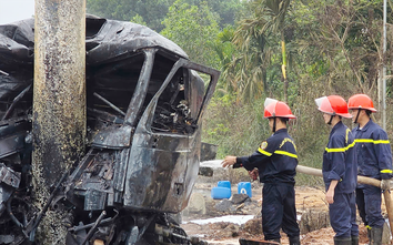 Nguyên nhân ban đầu vụ cháy xe bồn trên cao tốc Nội Bài - Lào Cai khiến tài xế tử vong