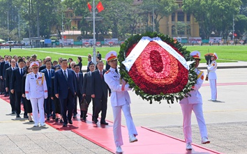 Tổng Bí thư Tô Lâm và Tổng Bí thư, Chủ tịch Tập Cận Bình viếng Chủ tịch Hồ Chí Minh