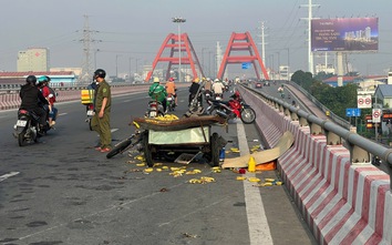 Tài xế xe lôi tử vong sau va chạm với xe tải ở TP Thủ Đức