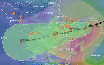 Bão số 3 vào đất liền Ninh Bình-Thanh Hóa, ít di chuyển trong 3 giờ tới