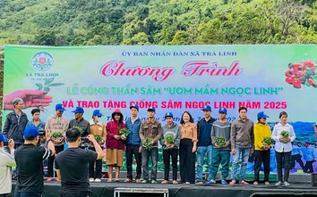 Trao tặng 7.000 cây giống cho các hộ dân khó khăn tại lễ cúng Thần sâm Ngọc Linh