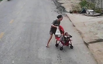 Tài xế phanh gấp tránh xe nôi chở trẻ sơ sinh