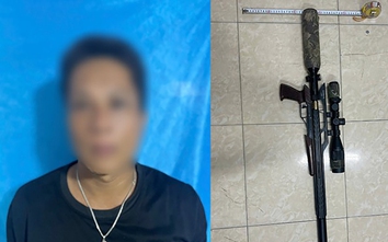 Đồng Tháp: Quay clip khoe súng, 4 đối tượng bị công an mời làm việc