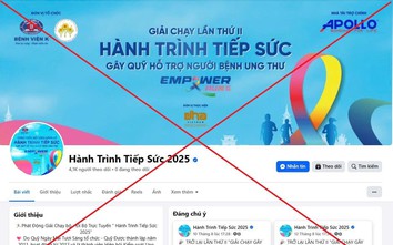 Cảnh báo fanpage giả mạo giải chạy ủng hộ bệnh nhân ung thư nghèo 