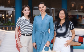 Hoa hậu Tiểu Vy chung khung ảnh Hoa hậu Hoàn vũ Catriona Gray và tài tử Jung Hae In