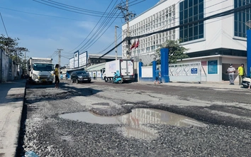 TP.HCM: Sửa chữa tạm đường Bến Nghé, Lưu Trọng Lư trước tết Nguyên đán