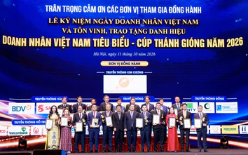 Chủ tịch HĐQT BIDV được vinh danh Top 10 Doanh nhân Việt Nam tiêu biểu năm 2026