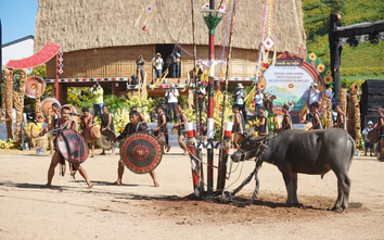 Độc đáo nghi lễ mừng nhà rông mới của người Jrai tại Festival Cồng chiêng Gia Lai 2026