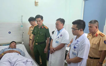 Đại úy cảnh sát giao thông bị thương khi chặn xe vi phạm trên quốc lộ 5 qua Hải Phòng