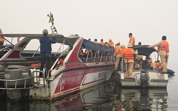 Tìm thấy thi thể nạn nhân đầu tiên, còn 5 người mất tích trong vụ chìm tàu trên hồ Thác Bà