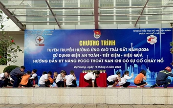 Hơn 1.100 học sinh Hà Nội được hướng dẫn kỹ năng phòng cháy, thoát nạn