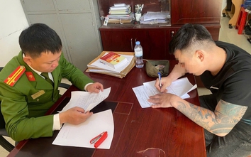 Cưỡng chế đối tượng cản trở thi hành công vụ tại cổng bệnh viện Nghệ An