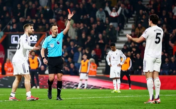 Harry Maguire nhận thẻ đỏ, MU bị Bournemouth cầm hòa đáng tiếc