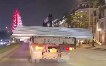 Phạt gần 11 triệu đồng tài xế xe tải chở hàng quá khổ, không an toàn tại Hưng Yên