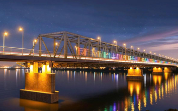 Hà Tĩnh: Bàn giao mặt bằng thi công đèn trang trí, lưới an toàn cầu Bến Thủy 1